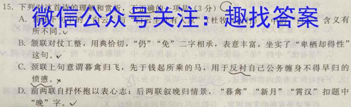 山西省2022年中考考前适应性训练试题语文