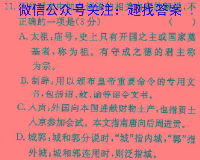 陕西省2023届九年级模拟检测卷(23-CZ135c)语文