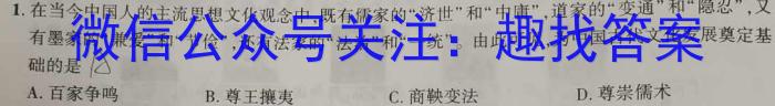 江西省九江市2023年初中学业水平考试复习试卷（二）历史