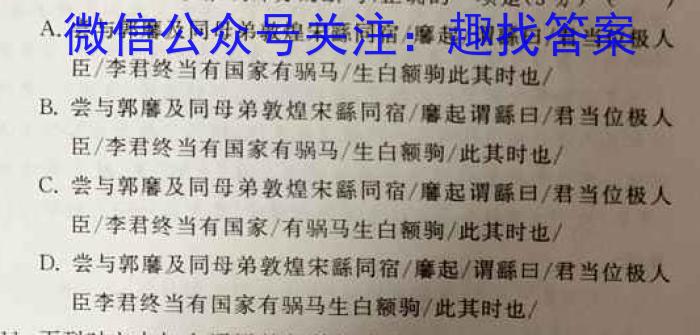 安徽省2022-2023学年度九年级阶段诊断【R- PGZX F- AH（六）】语文