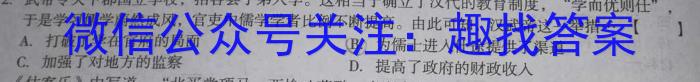 2023届四川省大数据精准教学联盟高三第三次联考历史