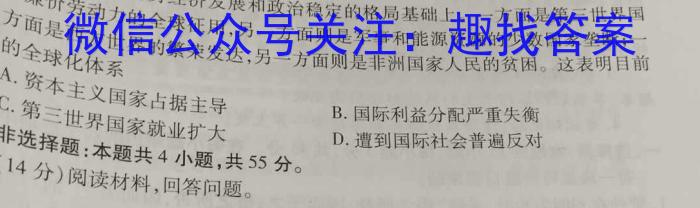 2023年安徽省名校联盟高三4月联考历史