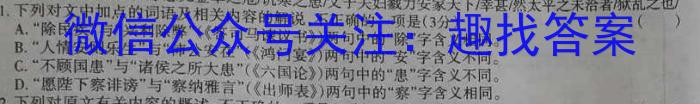 新向标教育 淘金卷2023年普通高等学校招生考试模拟金卷2语文