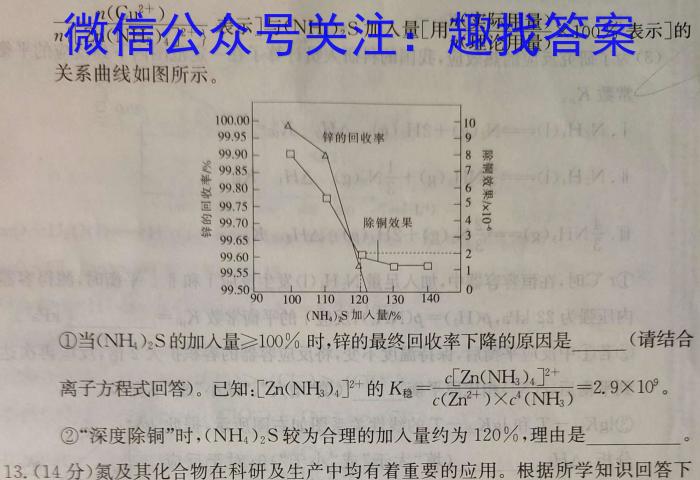 “天一大联考·安徽卓越县中联盟” 2022-2023学年(下)高二年级阶段性测试(期中)化学