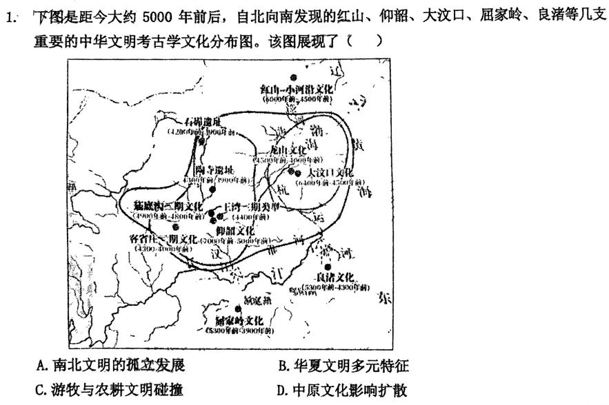 江西省2021级高二第六次联考历史