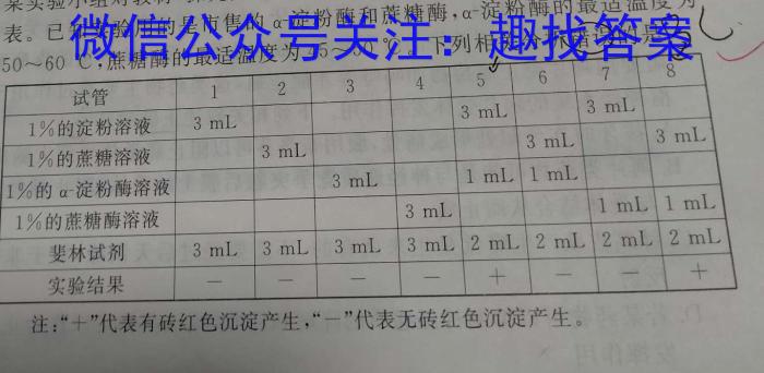 2023年安徽省初中学业水平模拟考试生物