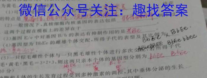 天一大联考 顶尖计划2023届高中毕业班第四次考试生物