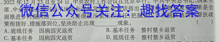 云南师大附中(师范大学附属中学)2023届高考适应性月考卷(九)s地理