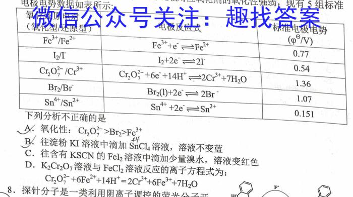 河南省创新发展联盟2022-2023年度下学年高一年级第二次联考（23-419A）化学