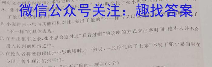 2023年普通高等学校招生全国统一考试信息模拟测试卷(新高考)(五)语文