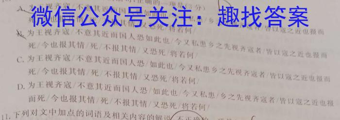 安徽省2023年第六次中考模拟考试练*语文