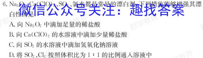 安徽省2023年九年级检测二化学