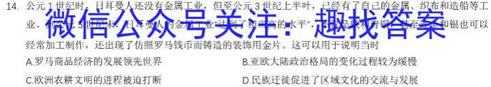 2023年陕西省初中学业水平考试（B版）历史