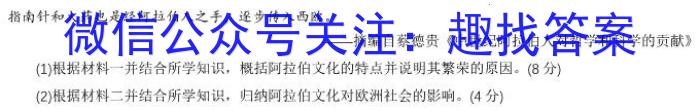 金考卷2023年普通高等学校招生全国统一考试 新高考卷 押题卷(六)历史