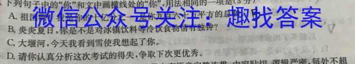 同一卷·高考押题2023年普通高等学校招生全国统一考试(二)语文
