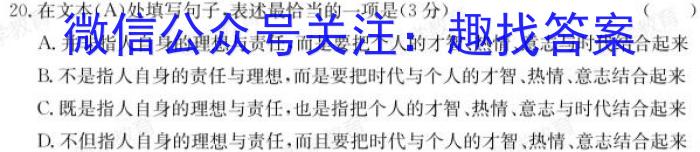 大联考·三晋名校联盟2022-2023学年高中毕业班阶段性测试（五）【山西专版】语文