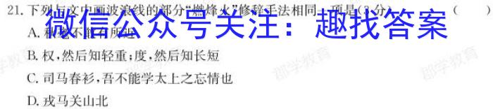 安徽省2023年八年级阶段性质量评估检测卷语文