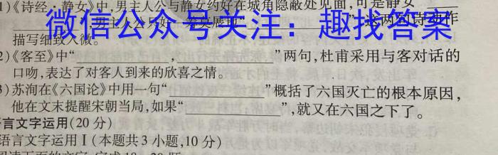 2023届普通高等学校招生全国统一考试冲刺预测·全国卷 EX-E(二)语文