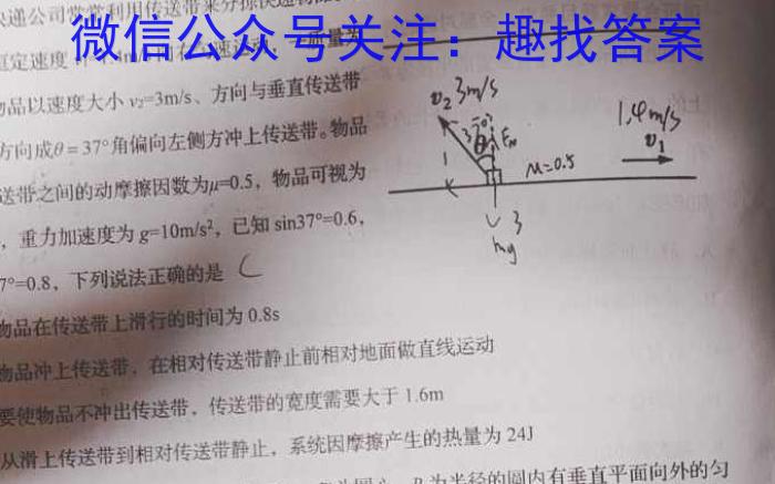 山西省吕梁市2024-2023学年度第二学期期中学情调研（A）q物理