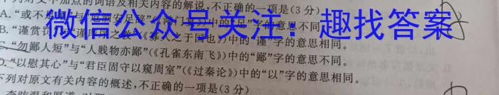 山东省2022-2023学年高一下学期（4月期中）质量监测联合调考（23-356A）语文