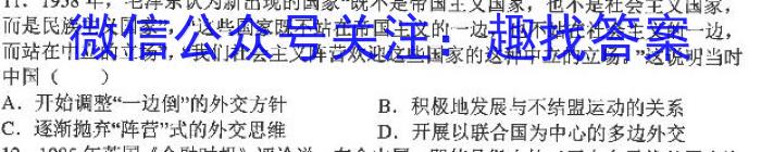 安师联盟2023年中考质量检测试卷历史