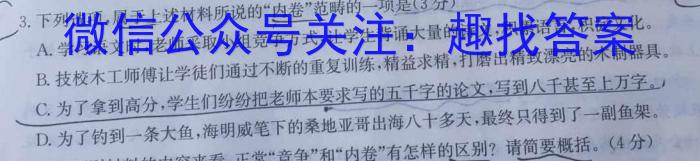 2023年陕西省初中学业水平考试冲刺（二）语文