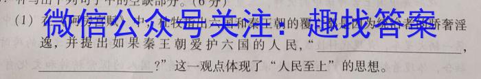 木牍&老庄大联考2023年4月安徽中考名校信息联考卷语文