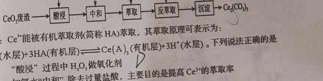 衡水金卷先享题压轴卷2023答案 老高考三化学