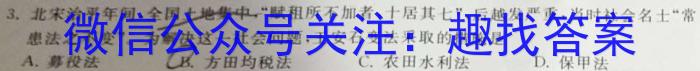 2023年安徽省名校联盟高三4月联考历史试卷