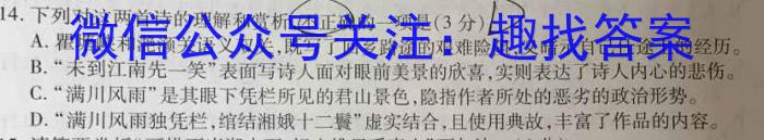 考前信息卷·第七辑 砺剑·2023相约高考 名师考前猜题卷(一)语文