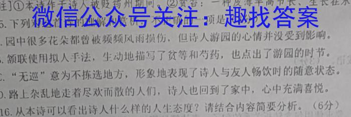 2023届河南省中考适应性检测卷（23-CZ139c）语文