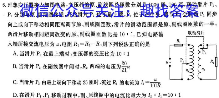 陕西学林教育 2022~2023学年度第二学期九年级期中调研试题(卷).物理