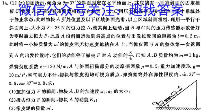 金考卷2023年普通高等学校招生全国统一考试 新高考卷 押题卷(六).物理