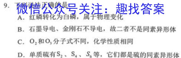 金考卷2023年普通高等学校招生全国统一考试 新高考卷 押题卷(二)化学
