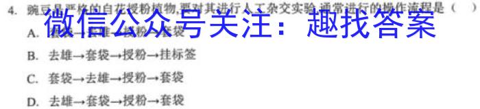 百师联盟 2022-2023学年度下学期高二期中考试生物试卷答案