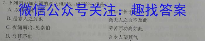 2023年安徽省中考冲刺卷(一)语文