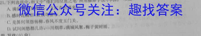 超级全能生2023届高考全国卷地区高三年级5月联考(3425C)语文