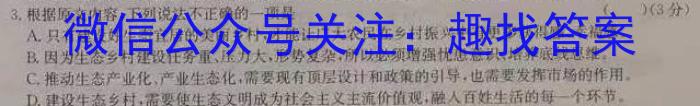 江淮名卷·2023年安徽中考押题卷（一）语文