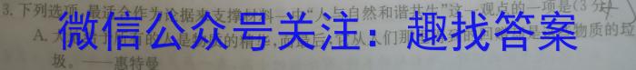 金考卷2023年普通高等学校招生全国统一考试 新高考卷 押题卷(二)语文