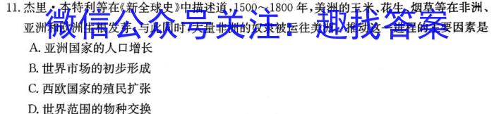 2023普通高校招生全国统一考试·全真冲刺卷(四)历史