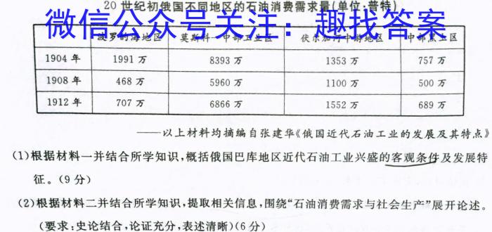 2023年普通高等学校招生全国统一考试仿真模拟卷(二)历史