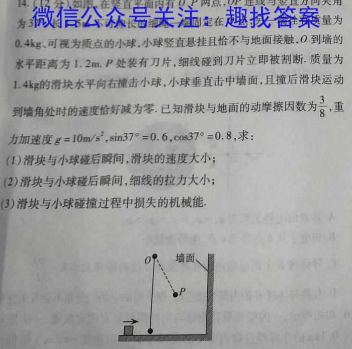 江苏省2023年高三年级4月G4联考.物理