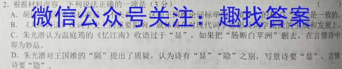合阳县2023年初中学业水平九年级第二次模拟考试(5月)语文