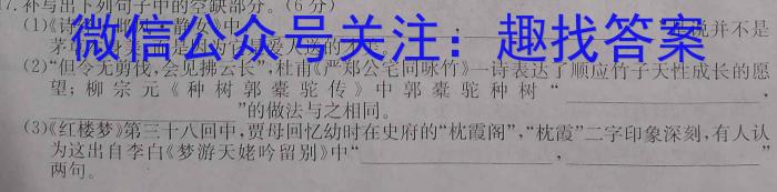 【锦育】安徽省2022-2023学年度第二学期八年级4月教学质量抽测语文