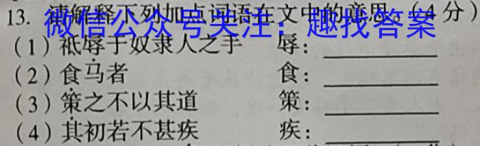 安徽第一卷·2022-2023学年安徽省七年级下学期阶段性质量监测(五)语文