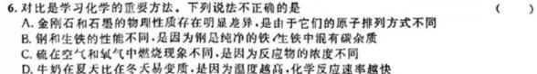 榆林2023年初中学业水平考试联考模拟卷（A）化学