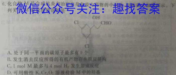 师大名师金卷2023年陕西省初中学业水平考试（四）化学