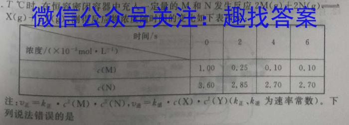 酒泉市普通高中2022-2023学年高三第三次诊断考试(4月)化学