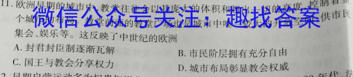 【益卷】2023年陕西省初中学业水平考试模拟试卷A版（4.23）历史