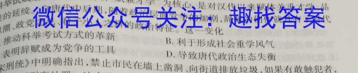 河南省2024-2023年度下学年高一年级第二次联考(23-419A)历史